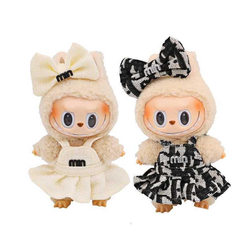 For 17cm Labubu Doll Clothes Princess Dress Bow Tie TwoPiece Set Doll Accessories Doll Ropa Clothing V1 V2 Clothes for LabubuT251018