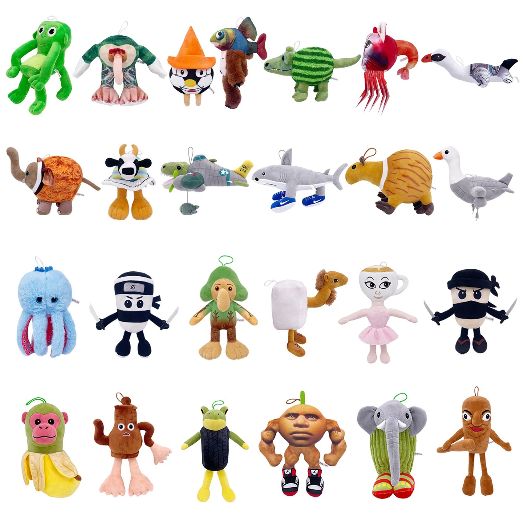 2025 new New Tungtungtung Sahur Italian Brain Rot Animals Telalaero Telala SHARK Anime Plush Plushie Peluches Stuffed Dolls Toy Gifts Design