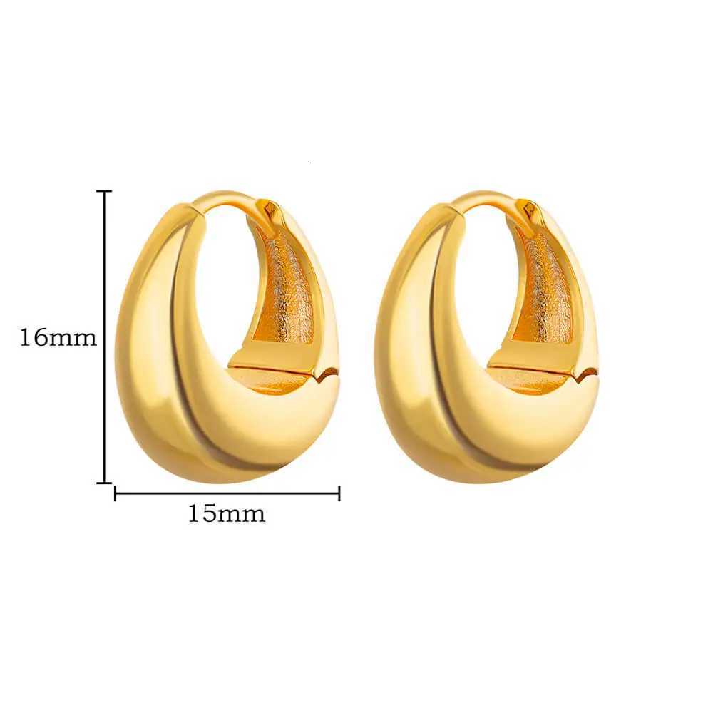 Gold Color Earrings for Women Oval Circle Stainless Steel Earrings 2024 Trend Piercing Ear Jewelry Freeshipping Items aretes Y251018