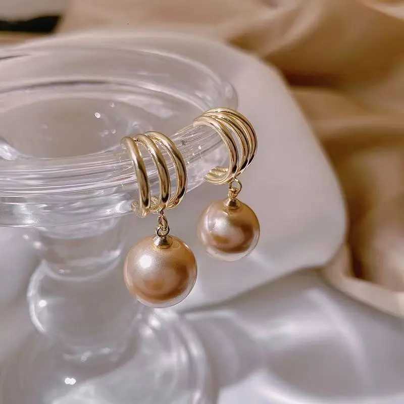 Korean Style Three Tube Pink Imitation Pearl Pendant Earring for Women Girl Gift Sweet Jewelry Wholesale Y251018