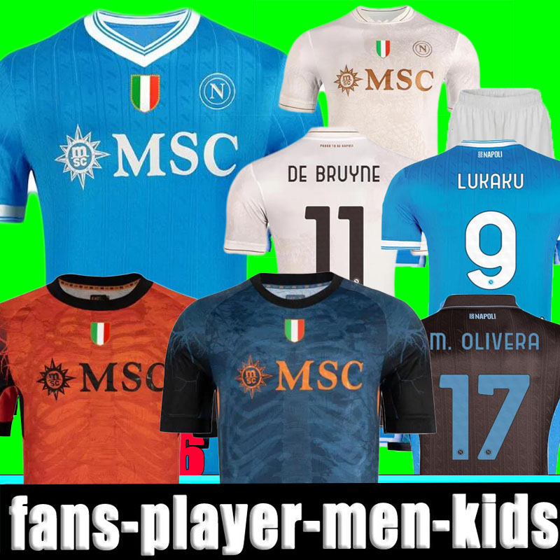3XL 4XL Maglia 25 26 DE BRUYNE Napoli soccer Jerseys Naples Pre Match lukaku 2025 2026 LUCCA McTominay Gilmour BUONGIORNO home men Kids kit football shirts