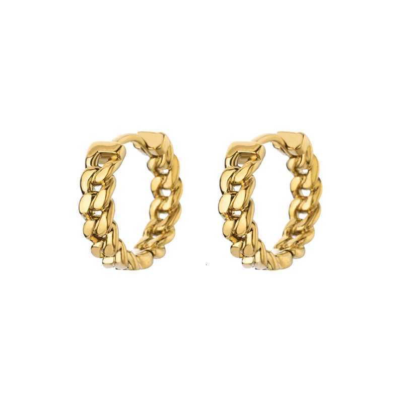 Stainless Steel Chain Hoop Earrings For Women Gold Color Female Earring Fashion Wedding Ear Jewelry Brincos Gift 2024 New Trend Y251018