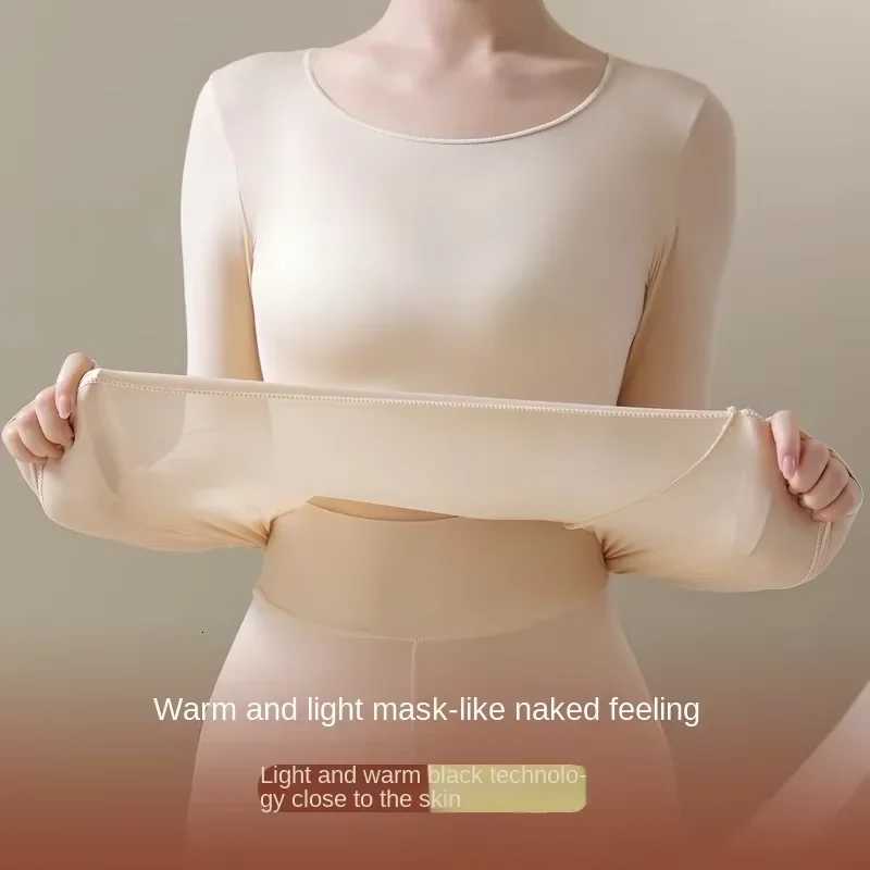Ultra Thin Seamless Thermal Underwear Women Winter Warm Long Johns Set Thermo Lingerie Thermal Clothing Bottoming Lingerie Suit T251018