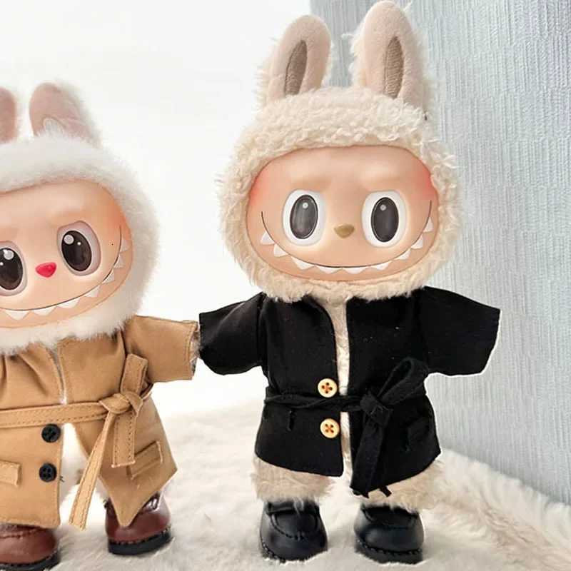 Labubu doll coat 17cm highquality autumn and winter clothes doublebreasted jacket doll retro fashion ClothesT251018