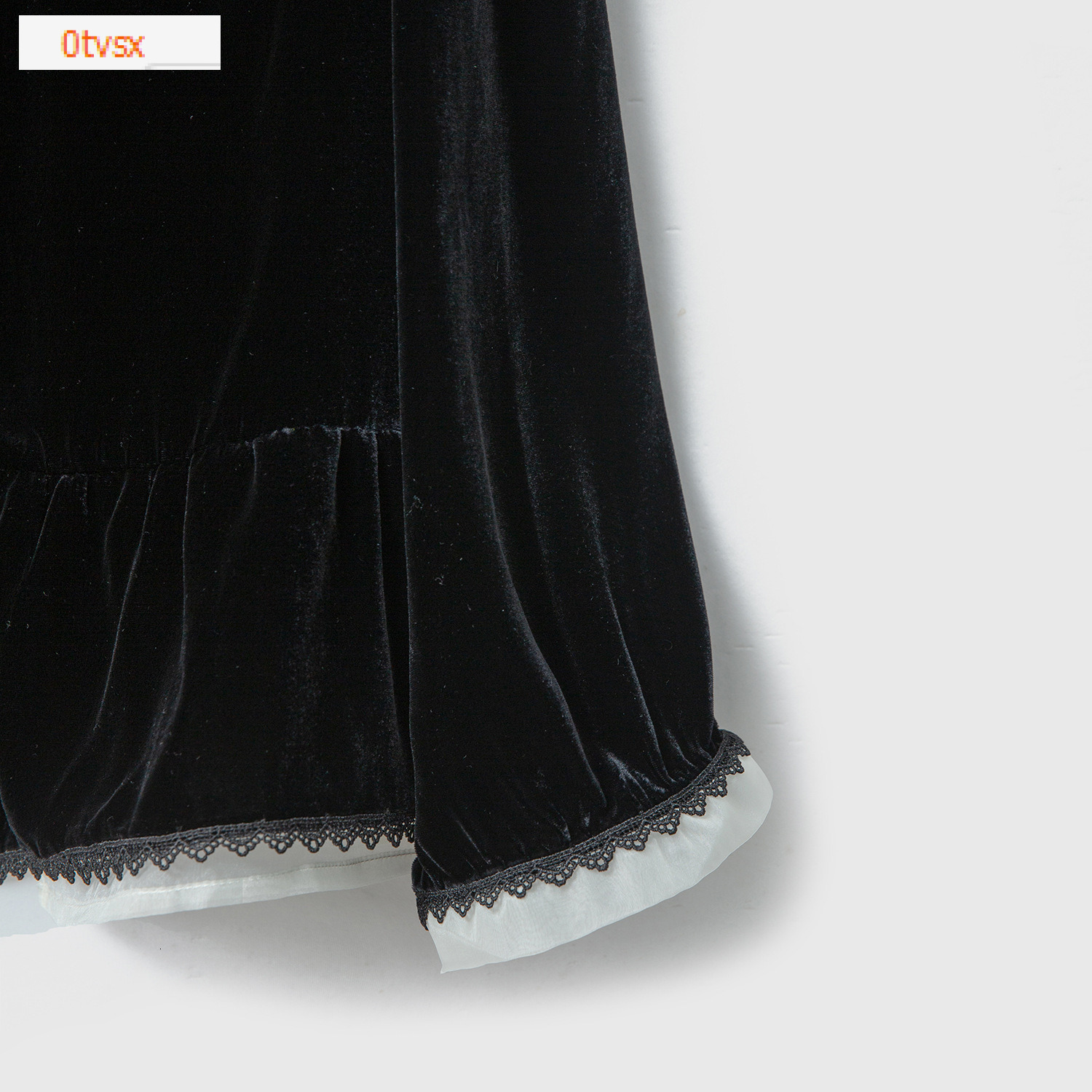 2025 Autumn/Winter design New Thick Velvet Open Collar Woolen Sweater Round Splicing Designer Transparent Hard Yarn Lace Long Sleeve Mulberry Silk Wom