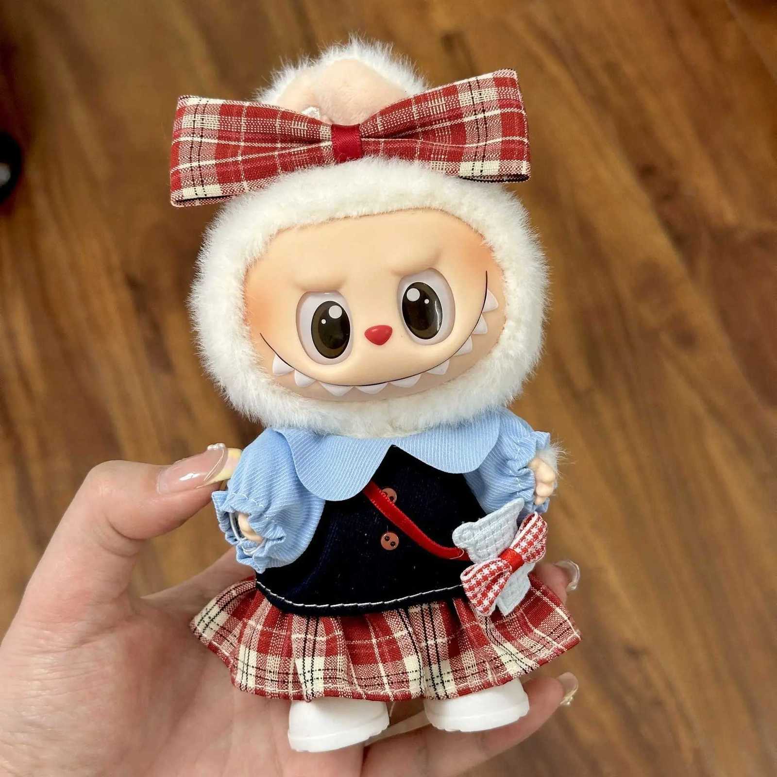 For 1517cm Labubu Doll College Style 4piece Clothing Set Cute Labubu Plush Dolls 30 Diy Design Toys Decorative AccessoriesT251018