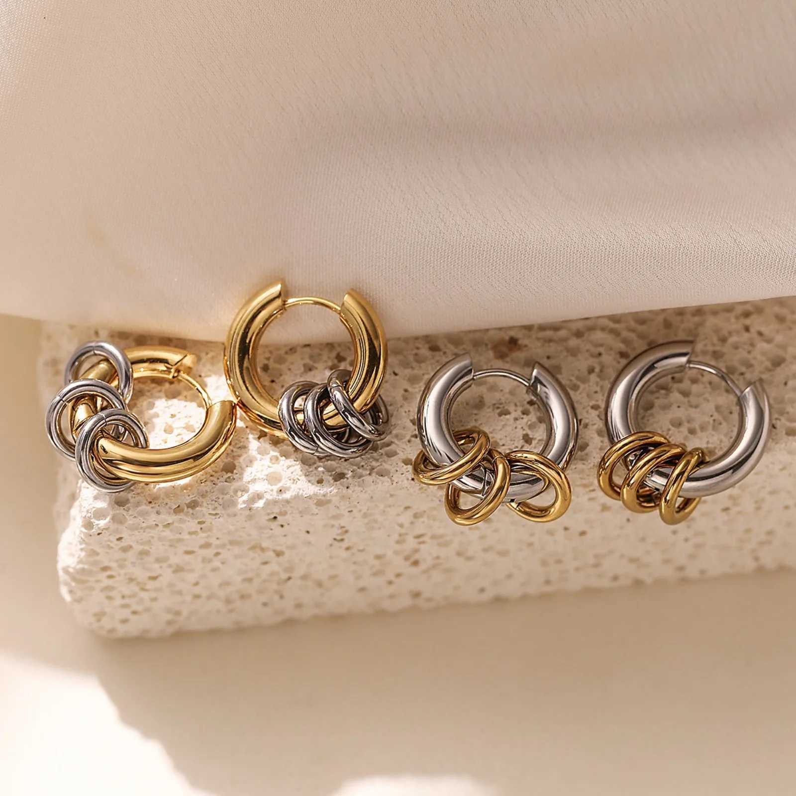 Elegant Hypoallergenic 316L Stainless Steel Golden Hoop Earrings for Women Classic Durable Jewelry Gift for Daily Wear or Party Y251018