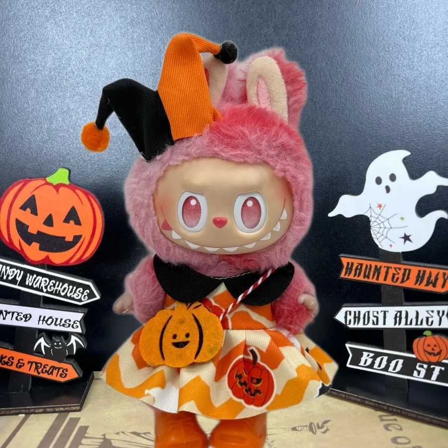 Cute only Clothing for Labubu Halloween Magical Witch Doll Costume Posture 17cm Vinyl Doll Changing Doll Accessories toy GiftT251018