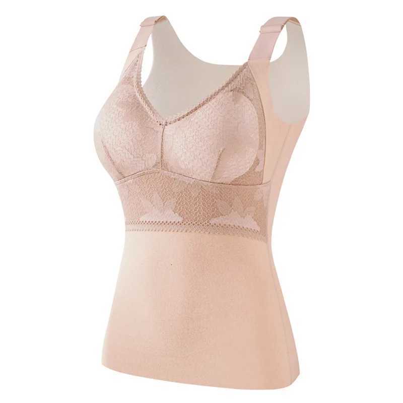 Autumn and Winter Lace Velvetvelvet fiber thermal Underwear Warm Sling Top Thermo Lingerie Woman Top Undershirt Intimate T251018