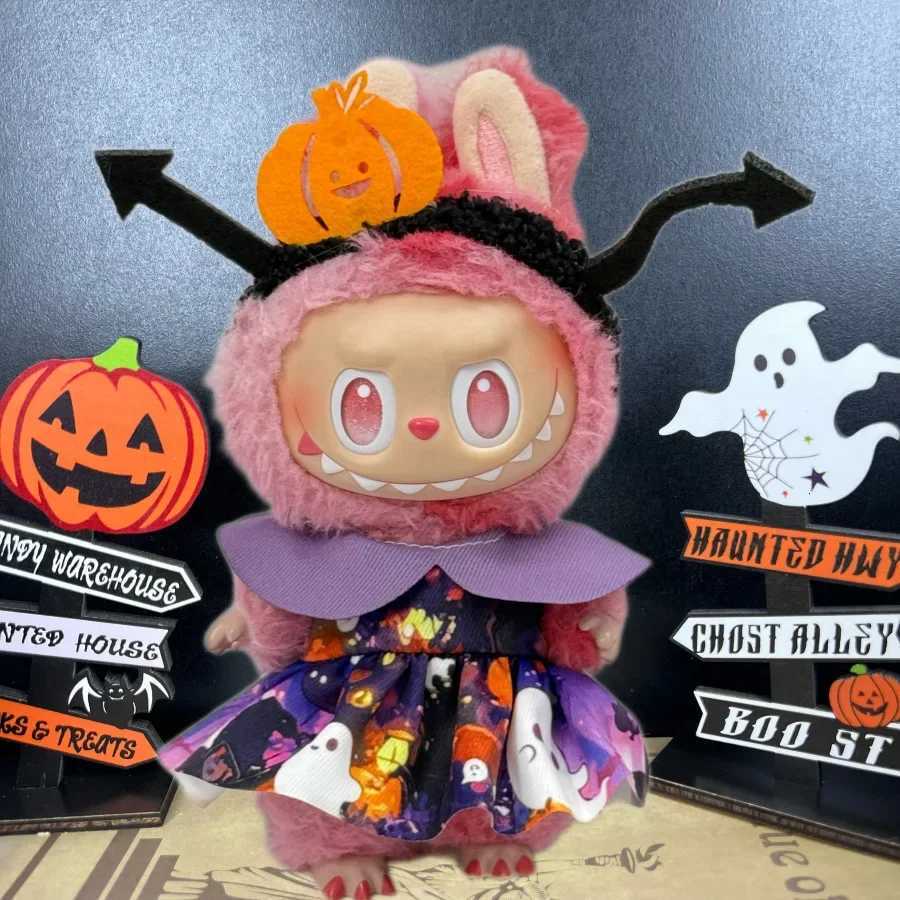 Cute only Clothing for Labubu Halloween Magical Witch Doll Costume Posture 17cm Vinyl Doll Changing Doll Accessories toy GiftT251018
