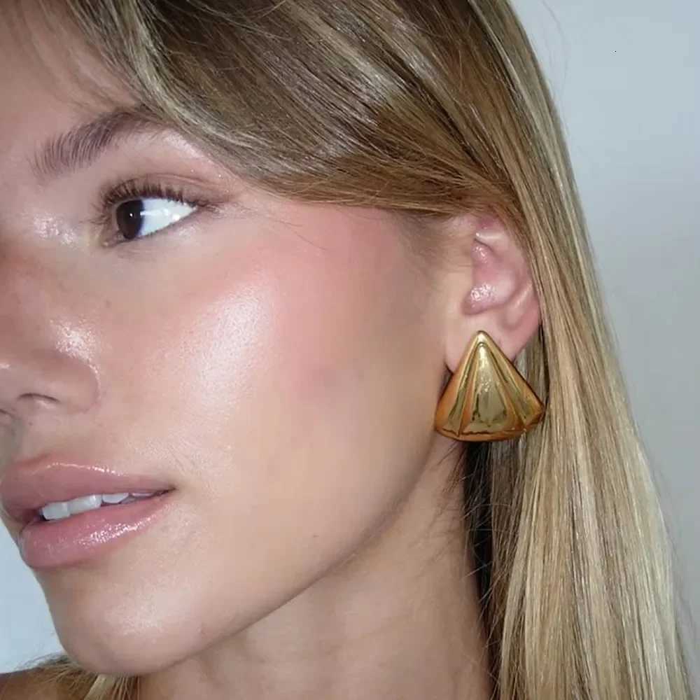 316 Stainless Steel Textured Multilayer Knot Earrings for Women Glossy 18K Gold Plated Geometric Wings Waterproof Jewelry 2025 Y251018