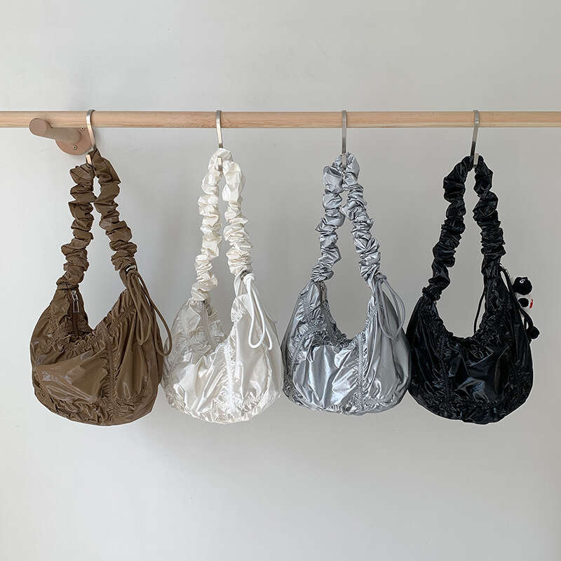 New Casual Crossbody Dumpling Large Capacity Drawstring Shoulder Ruched Trendy High-End Cloud Bag B5