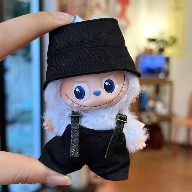 For Labubu V4 Accessories overalls bucket hat set leather sling adjustable For labubu 40 Pin for Love doll outfit AccessoriesT251018