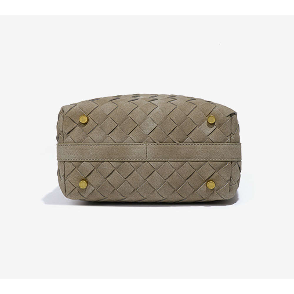 Hot-Selling New Matte Suede Hand-Woven Handheld Lunch Box Simple Compact Single Shoulder Crossbody Bento Bag
