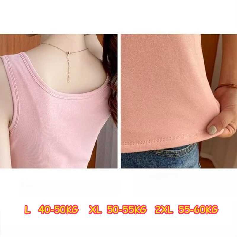 1pcs Womens Heating Inner Bottoming Sleeveless Undershirt Slim Comfort Fleece Lined Intimate Tank Top Stretchy Soft Warm Vest T251018