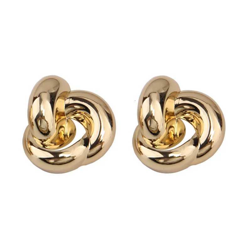 Highquality Vintage Geometric Metal Smooth Twisted Knot Large Earrings for Women Trendy Personality Party Jewelry Accessories Y251018