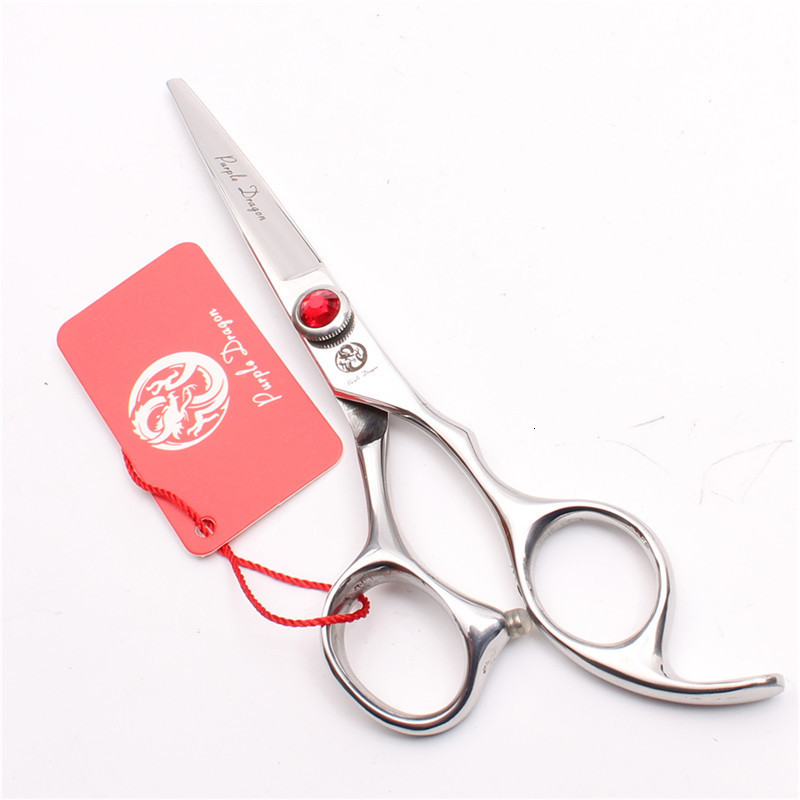 Purple Dragon Hair Stylist Professional Hair Scissors 555 6inch Hairdressing Flat Scissors Bangs Trimming Scissors Straight Scissors 220317