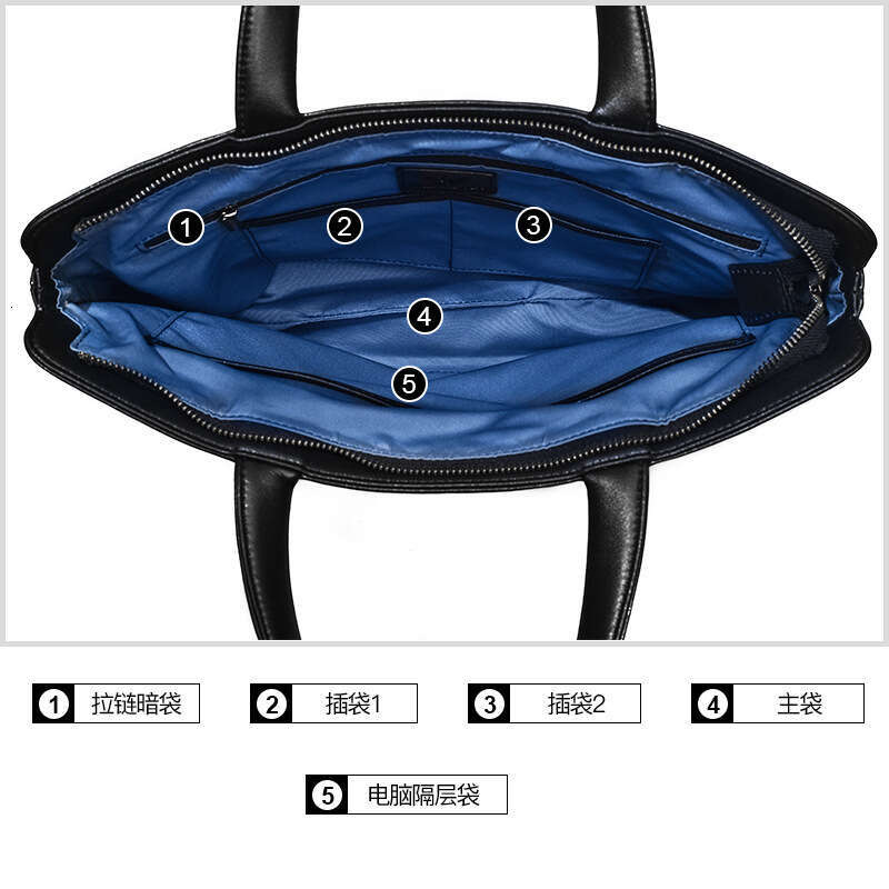 Luxury Handbag High End Feel Genuine Leather Business Casual Men s Single Shoulder Crossbody Briefcase Bag