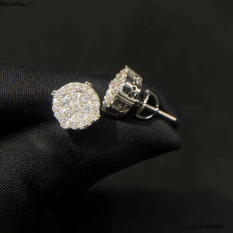 Designer Jewelry Wholesale Price Popular Hot Sale Iced Out Sterg Sier Jewellery Moissanite Vvs Screw Back Stud Earrings Category Gift
