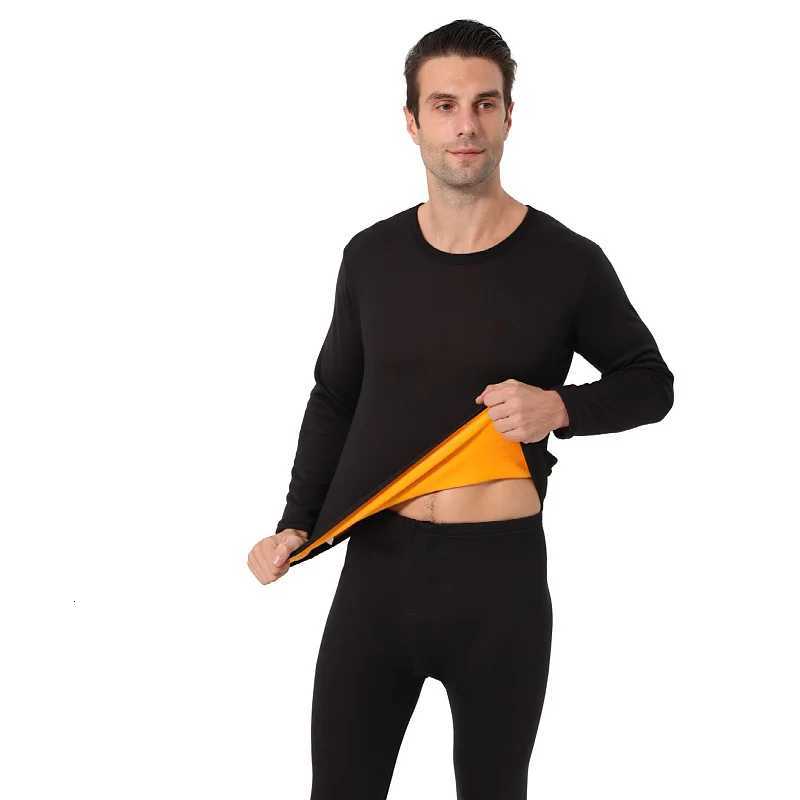 New Autumn Gold Velvet Thickened Warmth Set Mens Round Neck Fleece Lined Heavyweight Clothes Womens Couple Underwear 2pcs Set T251018