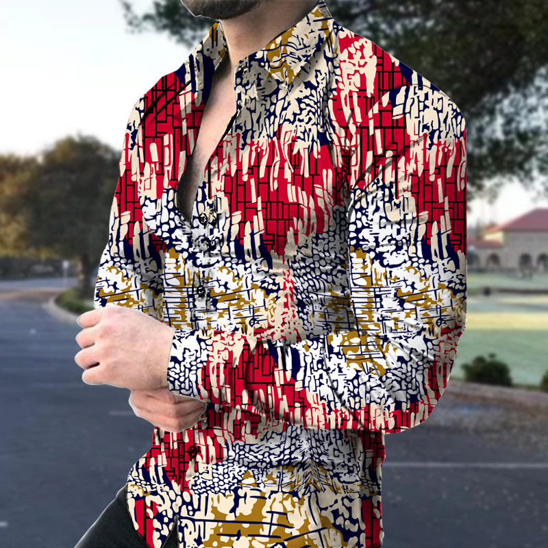 Mens Fashion long Sleeve designer polo shirt for man Shirt Business Shirts Formal Clothing design party coctail shirt tops designer dress Hawaiian blo