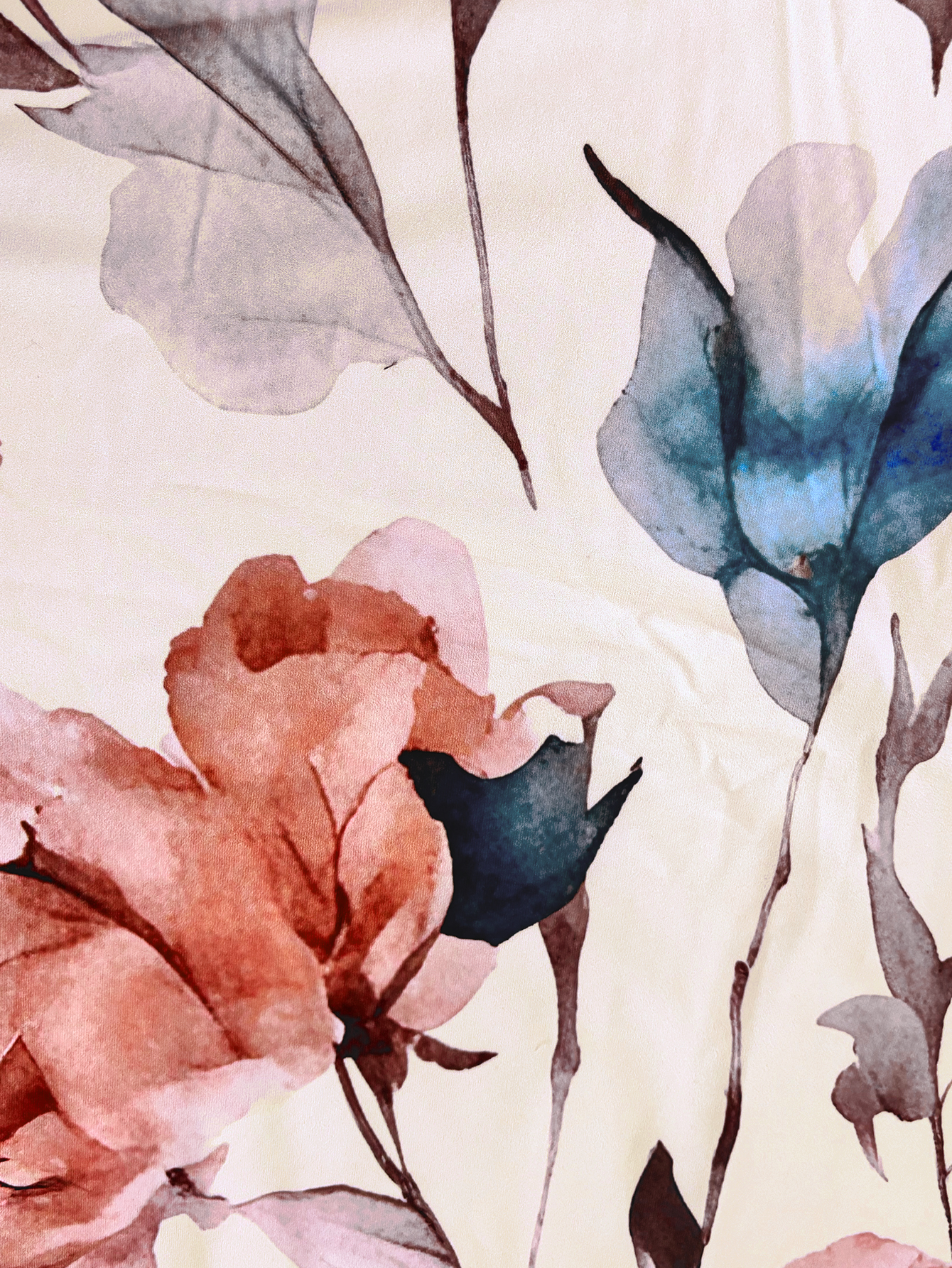 Women's Autumn Winter Floral Print Midi Dress - Elegant Office Casual Long Sleeve Dress-CF56163