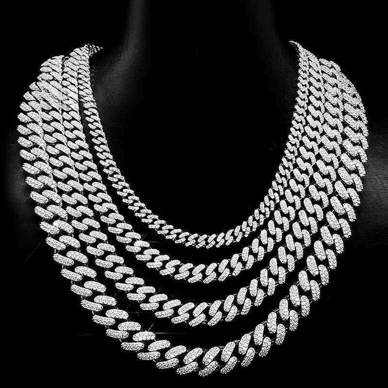 6mm sier 1 Row Stones D Vvs Dia Bracelet Men and Women Hip Hop Miami Link Moissanite Cuban Chain
