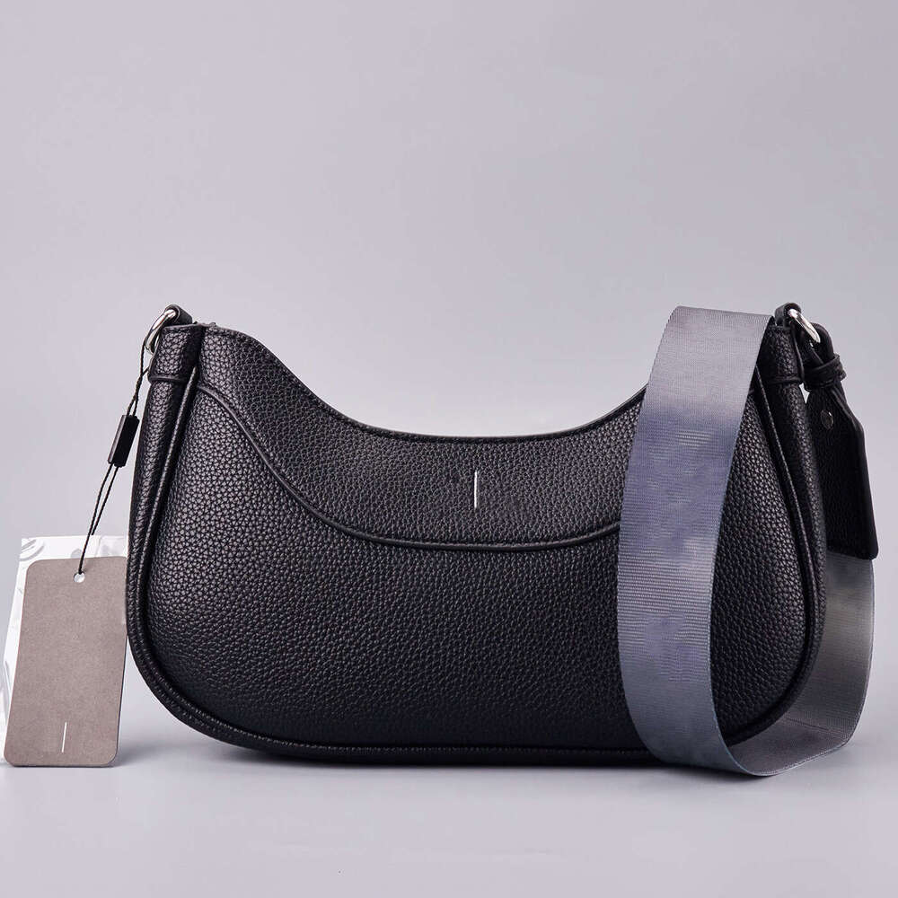 New Half Moon Shoulder Underarm Lychee Pattern Fashion Bag B5