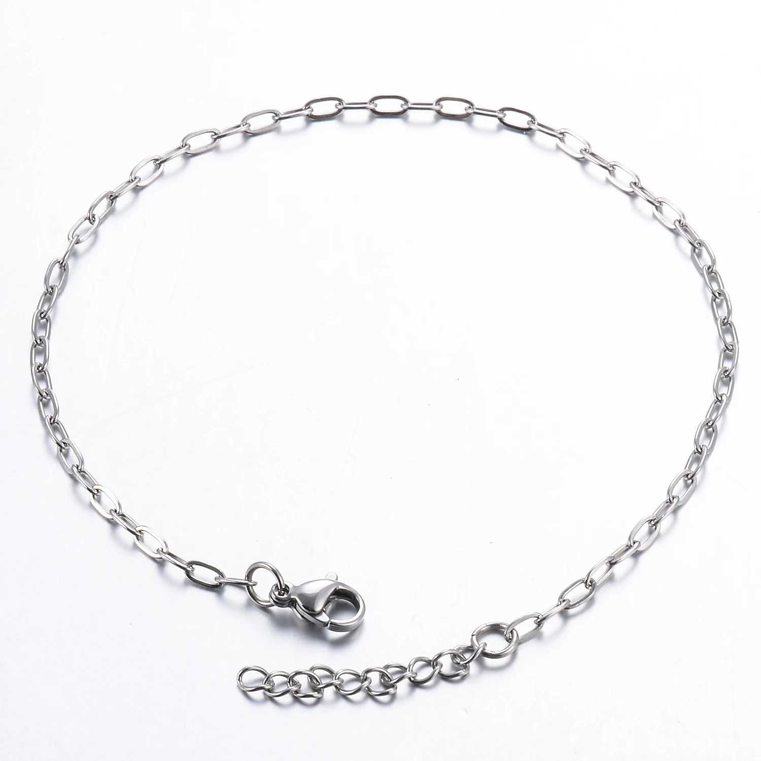25274mm Width Paperclip Link bracelet Stainless Steel Gold Color Long Chain Punk For Women Men Jewelry GiftL251018 H260202