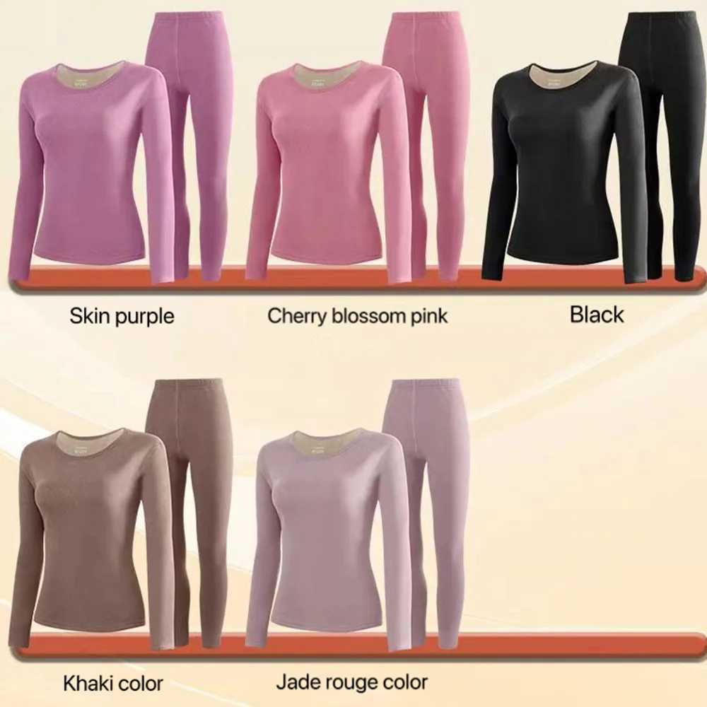 1Set Ultra Thick Womens Thermal Underwear Set Seamless Warm Lingerie Winter Long Sleeve Bottoming Thermal Clothing Sets T251018