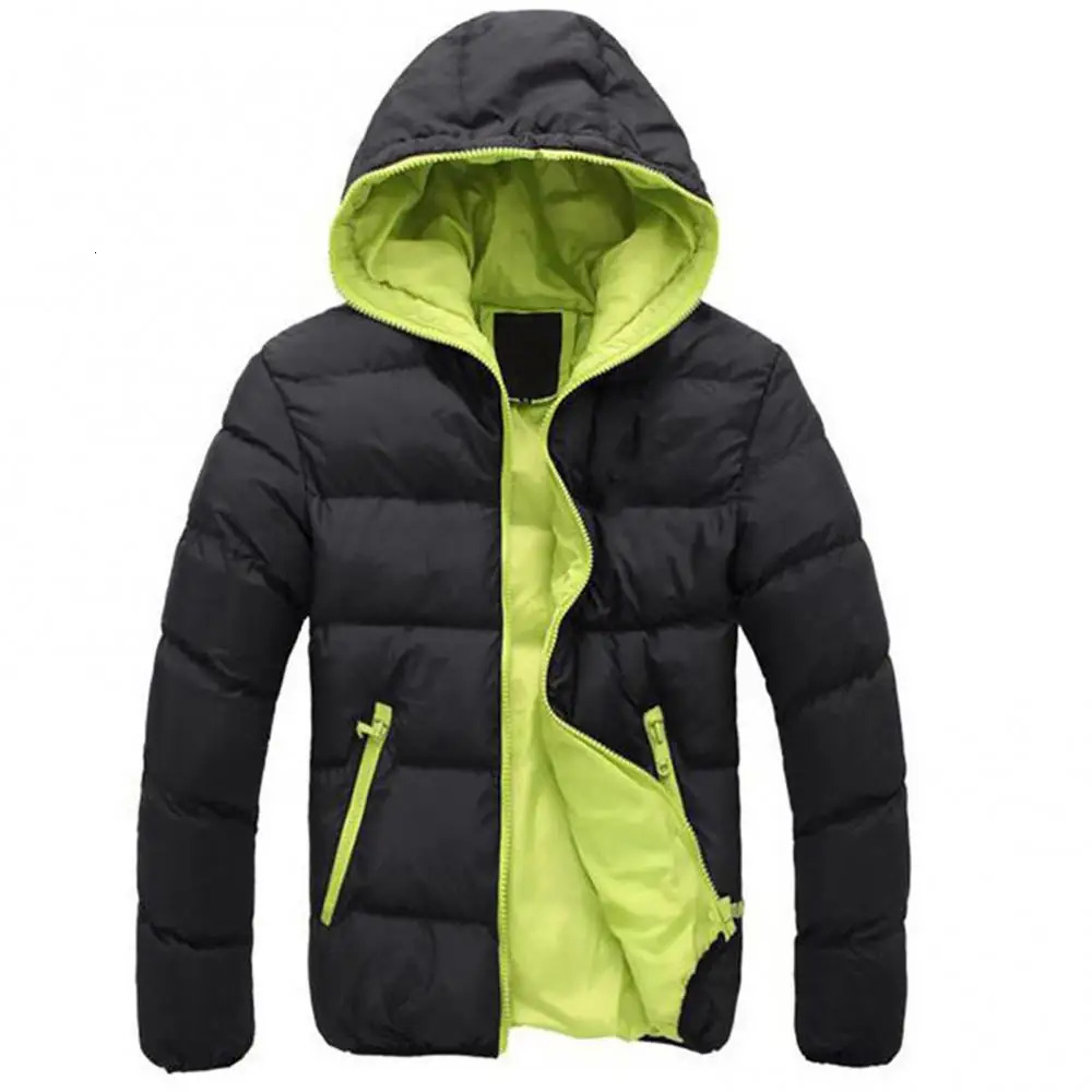 Winter Jacket Hooded Coat For Men Thick Warm Windproof Parka 251009