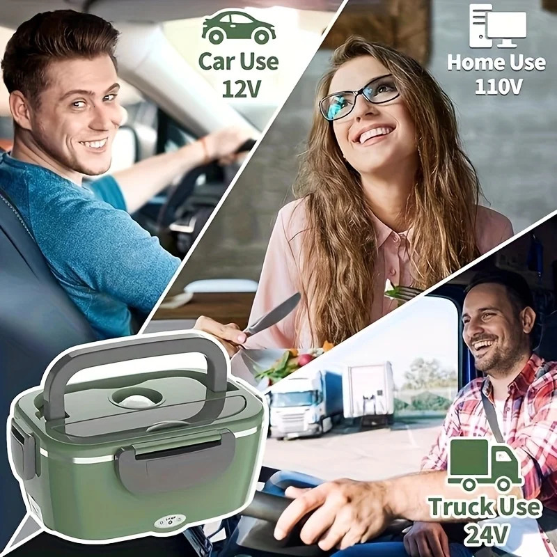 15 L 60W Electric Lunch Box Food Warmer Portable Food Heater for Car Or Home Leak Proof Lunch Heating Microwave for Truckers 251017