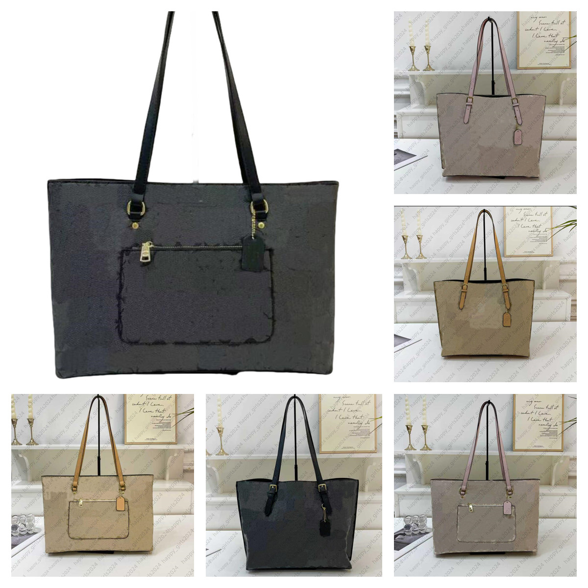 Classic sign STATION Totes bag Designer City totes bag handbag Coas MOLLIE Shoulder bag Women Large capacity travel Luxury handbags satchels hobos bag clutch wallet