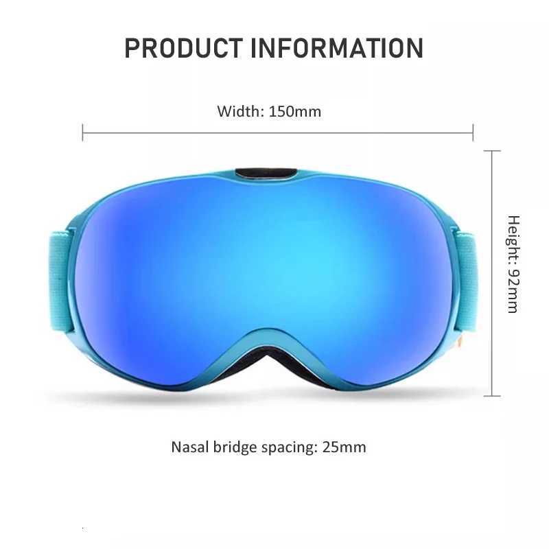 Kids Ski Goggles Snow Glasses Winter Outdoor Sports Snowboard Eyewear Doublelayer Anti Fog for Boys Girls Age 312 D251018