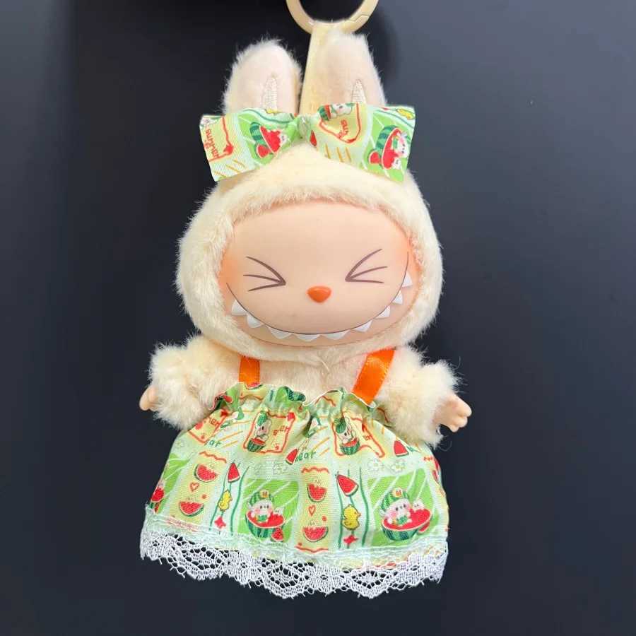 Cute Mini Plush Doll Clothes for 17cm Labubu Many Kinds of Overalls Clothes AccessoriesT251018
