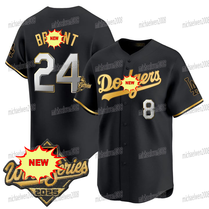 Dodgers 2025 World Series Gold Trim Jersey Shohei Ohtani Enrique Hernandez Freddie Freeman Mookie Betts Will Smith Yoshinobu Yamamoto Roki Sasaki Cust