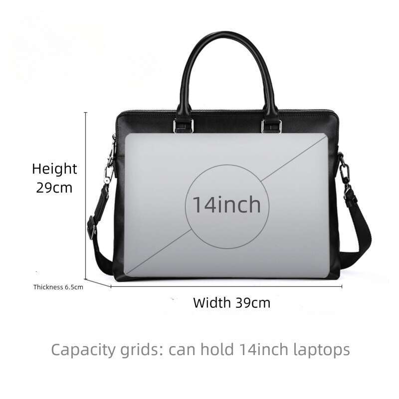Luxury bag Men s Genuine Leather Handbag Horizontal Large Capacity Bag Cowhide Single Shoulder Crossbody Casual Briefcase