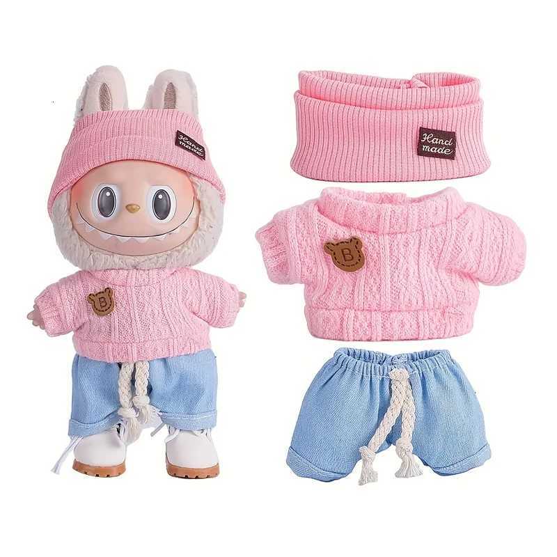 669inch Labubu Doll Clothes for buLabu with 3 Outfits Stylish Fisherman Hat Sweaters Pants or skirt Set for 669inch DollT251018