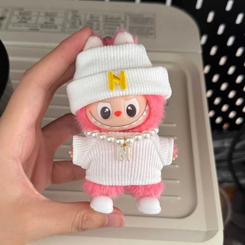 For Labubu 40 Pin for Love Series 4pcs hat letter clothes Pearl necklace shoes set For Labubu doll outfit Clothes AccessoriesT251018