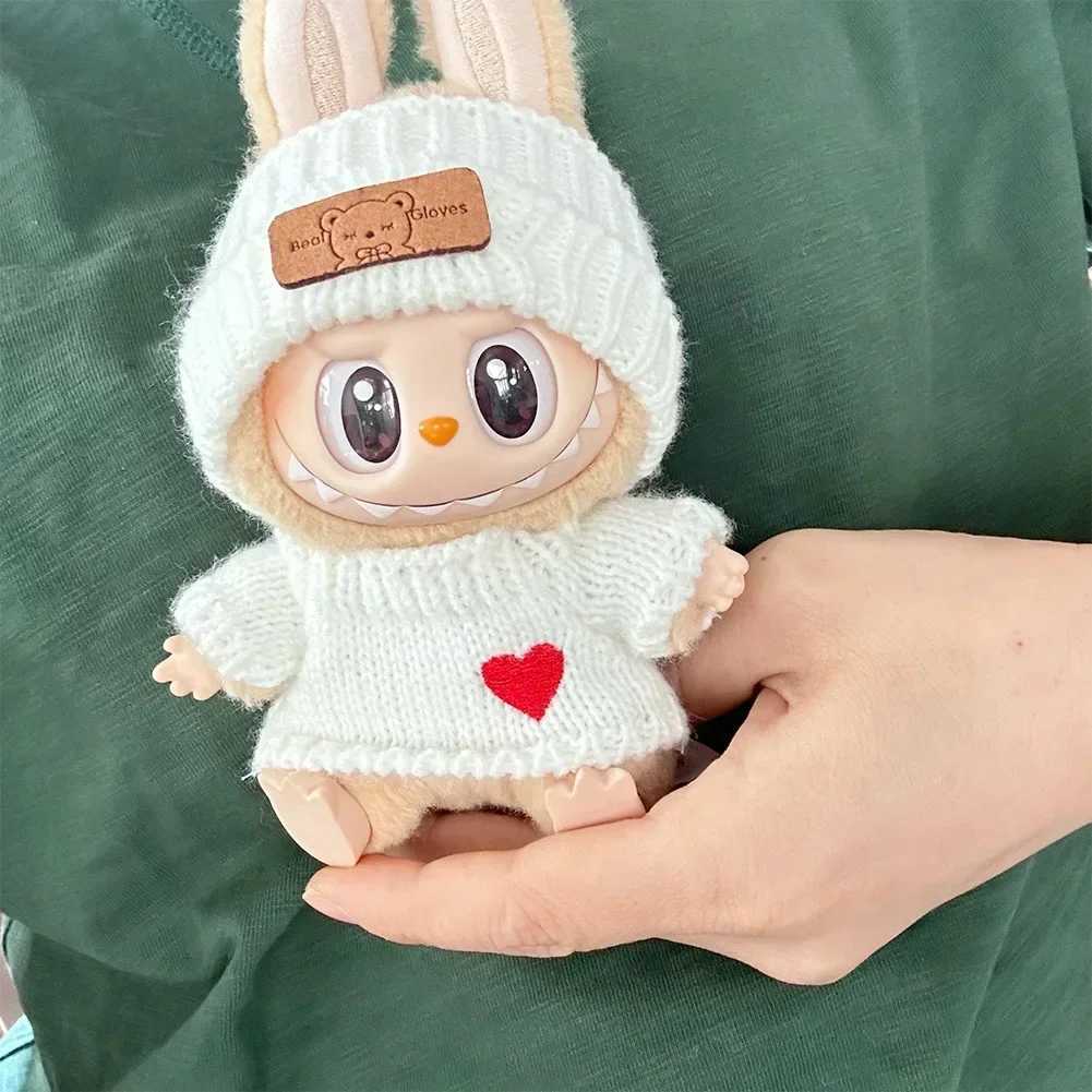 17cm Labubu Clothes Knitted Twopiece Fashion Doll Clothing Set Sweater and Accessories Winter Clothing Matching and DressingT251018