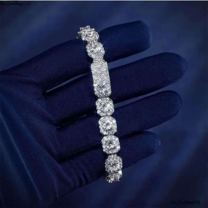 Fire Jewelry 6mm 10mm Sterg Sier d Color Vvs Moissanite Dia Cluster Tennis Chain Necklace for Men Women