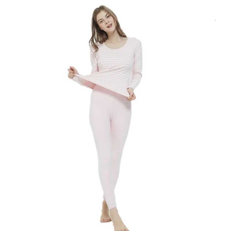 Womens Thermal Pajamas Suit Plus Size 5X Thick Warm Ladies Intimate Female Underwear Set Long Johns Winter Sleepwear 100Kg T251018