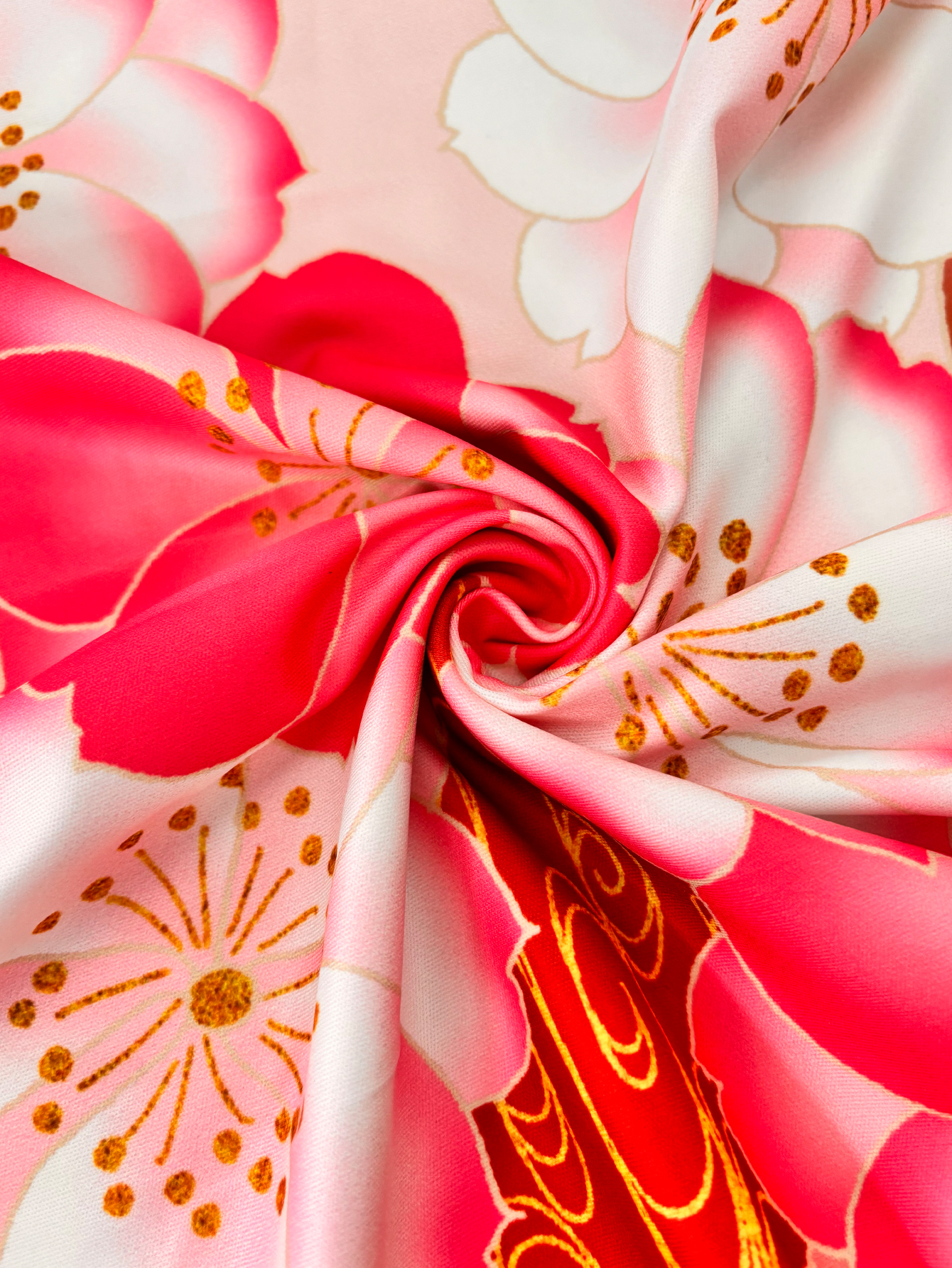 Women's Autumn Winter Floral Print Midi Dress - Elegant Vacation Casual Long Dress-CF50886