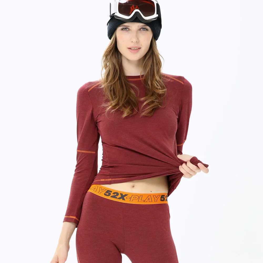 52025 Womens Thermal Underwear Soft Comfortable and Lightweight Delicate CottonModal Blend Thin and Elegant Thermal Set T251018