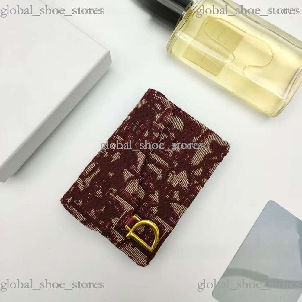 New French Style Presbyopic D Brand Short Coin Purse Wallet Niche Design Multifunctional Card ID Holder