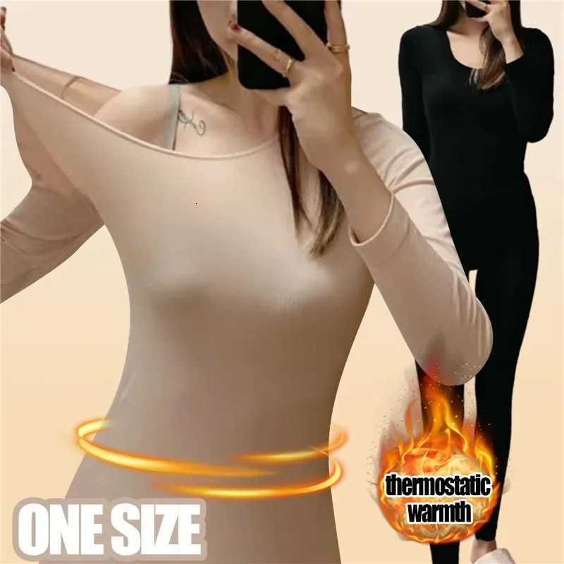 Winter thermal underwear womens long ladies thermal suit top underwear panties invisible silky soft panties suit thermal suit T251018
