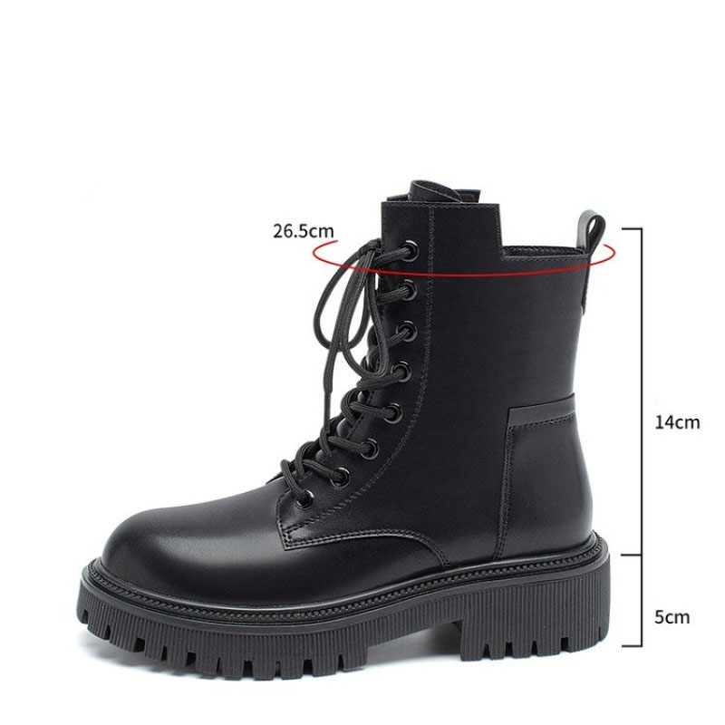 Free shipping designer Boots Martin boots women 2025 spring autumn new versatile thick soled midsole with skirt short boots