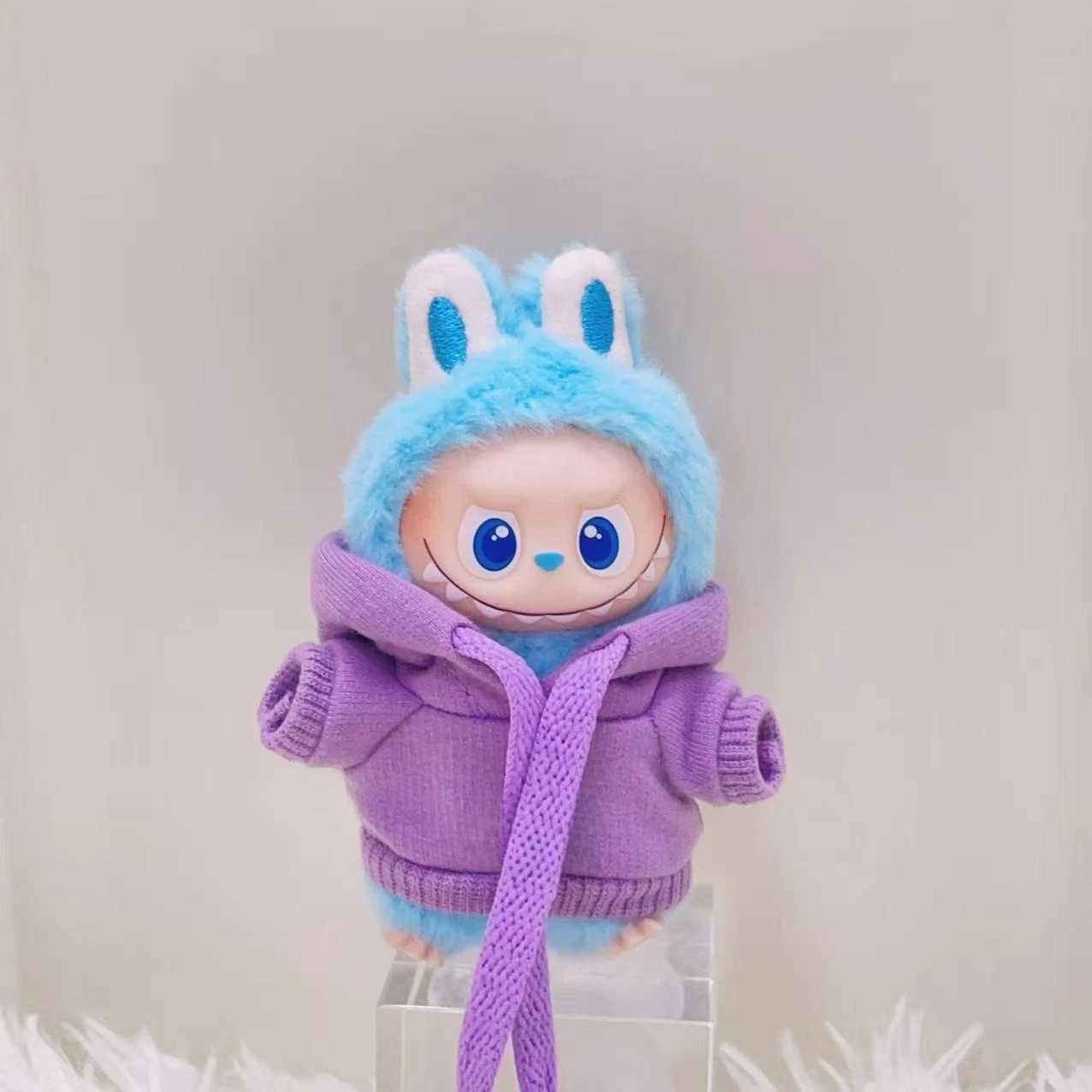 For Mini Labubu Clothes Hooded Sweater For Labubu V4 Pin for Love Sportswear Featuring Ribbed Hem Clothes AccessoriesT251018