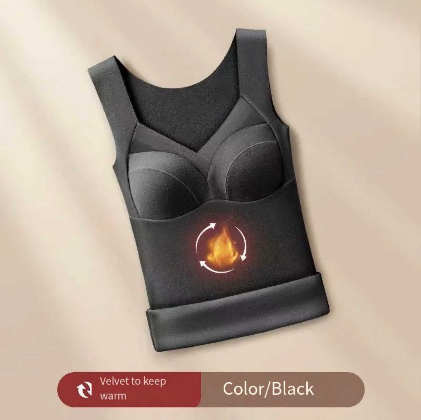 2pcs Woman Thermal Underwear Autumn WinterThermo Lingerie Soft Warm Top Wear Thermo Vest Undershirt With Bra Padded T251018