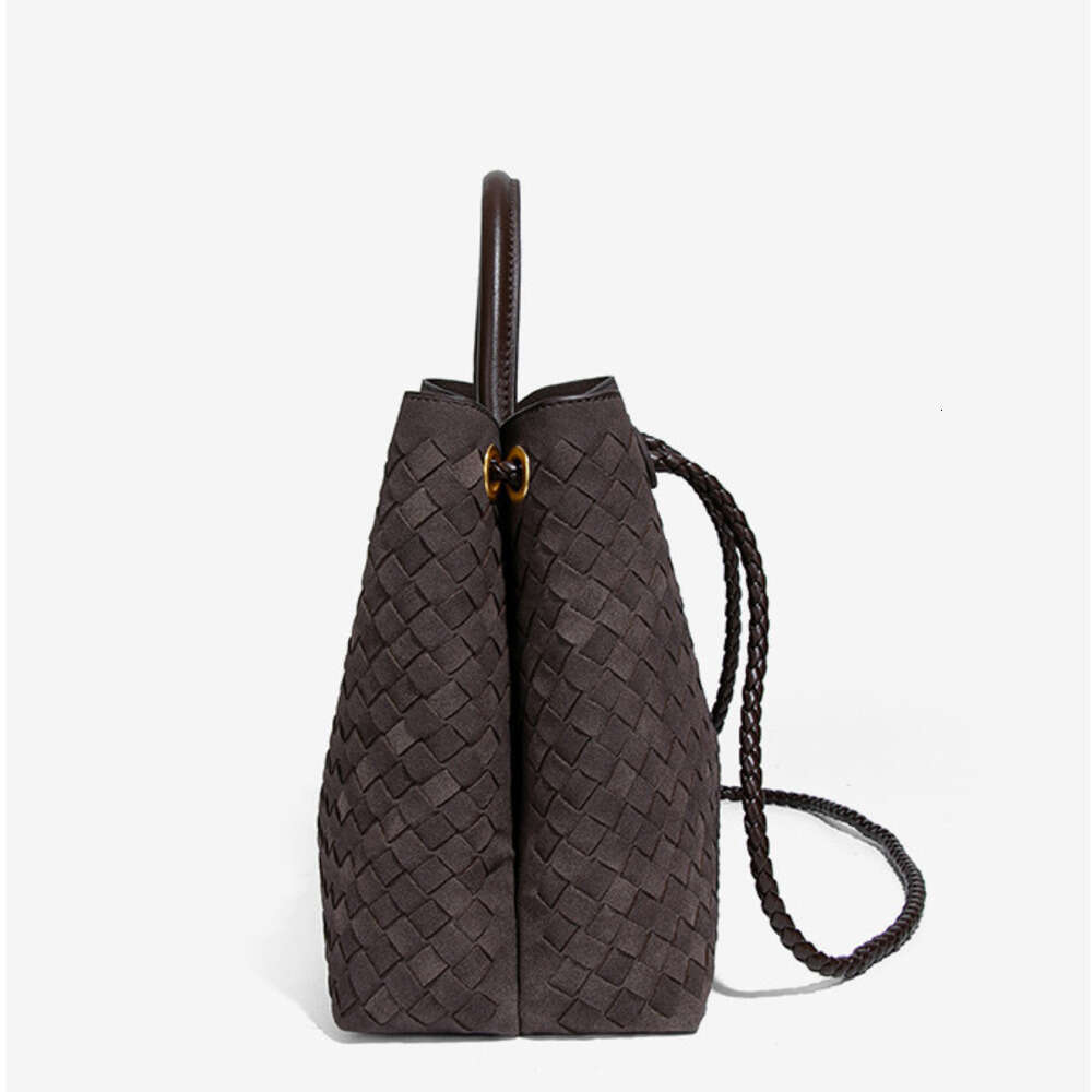 Frosted Suede Hand-Woven Women's Fashionable Single Shoulder Crossbody Bag Commuting Versatile Handbag